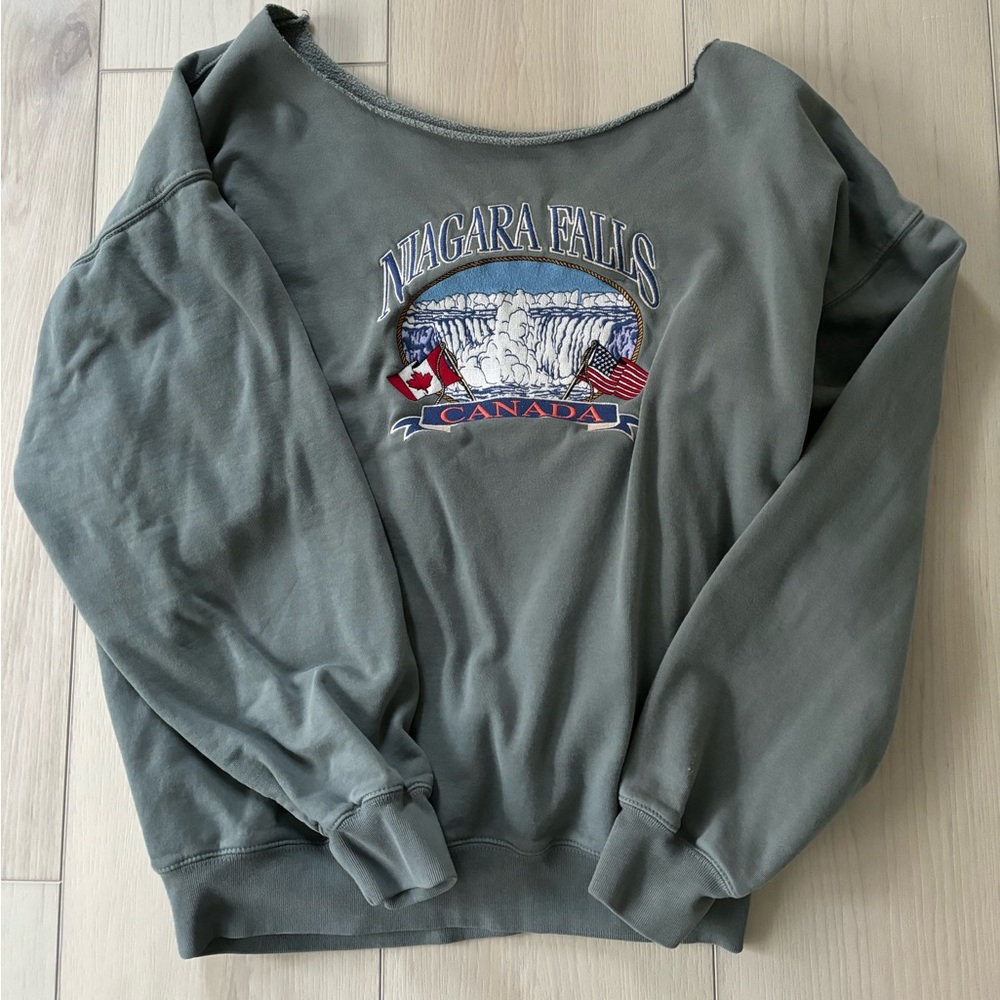 Brandy Melville cropped neck sweatshirt